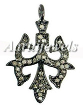 Victorian 1.00ct Rose Cut Diamond Wedding Designer Pendant Vintage Hallo... - $443.33