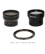 Wide Lens + Tele Lens + Tube Adapter bundle for Canon Powershot SX400 IS... - $43.19