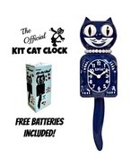GALAXY BLUE LADY KIT CAT CLOCK 15.5&quot; Glitter Free Battery USA MADE Kit-C... - €69,98 EUR