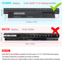 Battery Xcmrd Mr90Y 14.8V For Dell Inspiron 14-3421 15-3521 5521 17-3721 5721 - $32.99