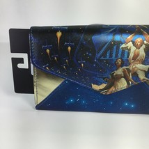 Star Wars Bi-Fold Wallet Rebel Alliance Galactic Empire Blue &amp; Gold Clutch - £10.24 GBP