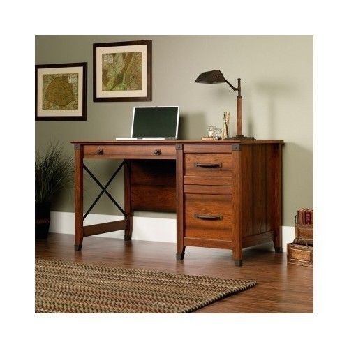 Office Home Desk Work Wood Furniture Storage Cabinet Drawing Table Desks Rustic - $279.57