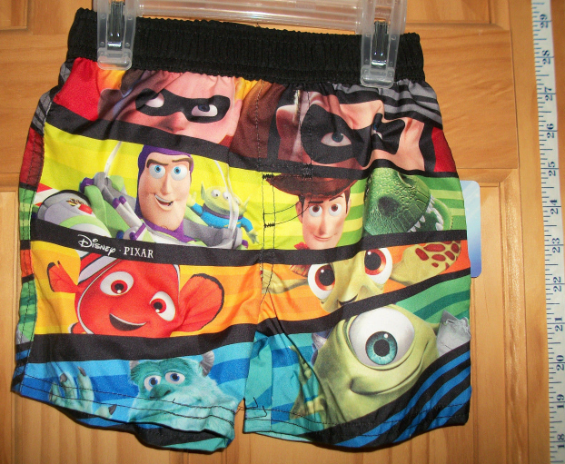 Disney Toy Story Baby Clothes 12M Nemo Swimsuit Monsters Bathing Suit Swim Trunk - £11.38 GBP