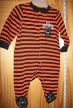 Fashion Holiday Baby Clothes 0M-3M Bat Halloween Costume Footed Orange Bodysuit - £7.65 GBP
