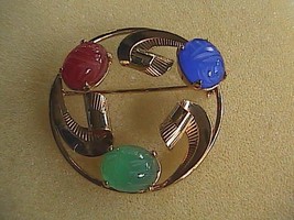 Vintage 1/20 12k Gold Filled Scarab Brooch - £15.73 GBP