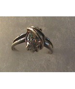 Vintage Sterling Silver 2.0 carats White CZ Ring 2.8 grams - £15.81 GBP