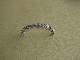 Sterling Silver Princess Cut Cubic Zirconia Anniversary Ring 1.5 grams - £16.07 GBP