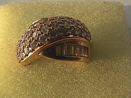 Lovely Vintage Gold Vermeil 925 2.60 carats CZ Ring  6.6 grams - £40.21 GBP