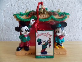 1997 Disney Season of Song Mickey and Minnie Mouse Happy Holidays Picture Frame  - £19.65 GBP