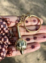3.5 inch Hanuman GADA/ MACE Brass Key ring, Key Chain, 1 Pc, Free Ship - $11.75