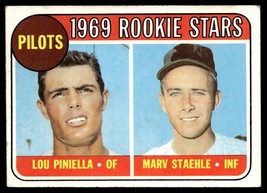 1969 Topps #394 Pilots Rookies - Lou Piniella / Marv Staehle RC VGEX-B107R12 - £39.51 GBP