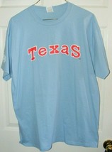 Texas Rangers Adult XL Powder Blue Gallardo # 49 Tee T Shirt MLB 100% Cotton SS - £14.69 GBP