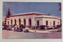 Post Office Merced,California Vintage Cars &amp; Trucks Chrome Postcard  - £12.28 GBP