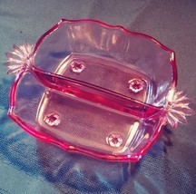 Tiara Dusty Rose Divided Candy/Relish Dish 1980s-90s image 2