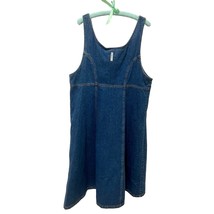 VTG Carole Little Sleeveless Denim Festival Maxi Dress Button With Down Side USA - £23.73 GBP