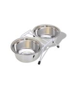 Stainless Steel Double Dish w/Wire Rack Silver 1ea/16 &amp; 32 oz - Medium - $23.76