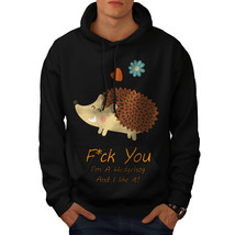 Wellcoda Hedgehog Cool Joke Mens Hoodie, Happy Casual Hooded Sweatshirt - £25.64 GBP+