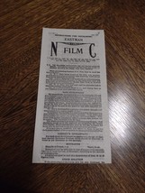 1911 Eastman Kodak Non Curling Film Instructions ORIGINAL PAPER, PHOTOGR... - $17.59