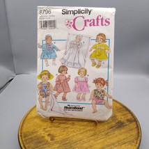 UNCUT Vintage Craft Sewing PATTERN Simplicity 8796, Wardrobe Doll Clothe... - £15.81 GBP