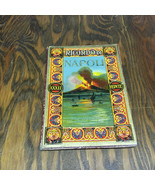 Vintage Ricordo Di Napoli travel souvenir fold out picture booklet black... - $19.75