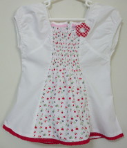 Girls Toddler Sweet Heart White Short Sleeve Top Size 5T - £3.95 GBP