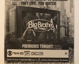 Big Brother Print Ad Advertisement Reality Show Tpa14 - £4.73 GBP