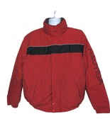 Vintage 90s Nautica Mens Puffer Jacket Large Red Reversible Spell Out Sl... - $144.97 CAD