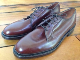 Vintage 1975 Lewis &amp; Thos Saltz J&amp;M Brown Leather Mens Shoes Oxfords 8C 41 - £239.79 GBP