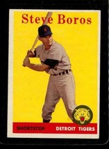 Vintage Baseball Trading Card Topps 1958 #81 Steve Boros Detroit Tigers - £8.43 GBP
