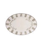 BETTER Homes &amp; Gardens ~ 18&quot; Oval ~ Melamine Serving Tray ~ GREY FLORAL - $638.82 MXN