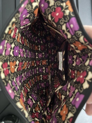 Vera Bradley Midnight Wildflowers Suzani Hipster Crossbody Bag - See Pictures Item image 7