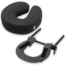 Saloniture Adjustable Massage Table Face Cradle and Pillow 3&quot; Foam - Black - $806.68 MXN