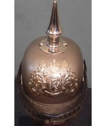 Halloween Prussian Helmet German Leather Pickelhaube Helmet With Line - $2,025.94 MXN