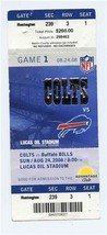 Indianapolis Colts Buffalo Bills Ticket 2008 First Game Lucas Oil Stadium  - £76.13 GBP