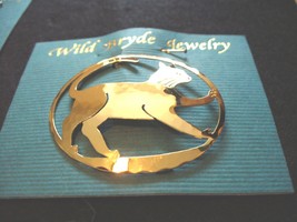 Wild Bryde Cat Pouncing in Circle Pin - $28.00