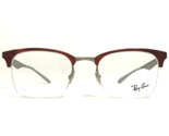 Ray-Ban Eyeglasses Frames RB6360 2921 Silver Shiny Red Lightweight 49-20... - $65.36