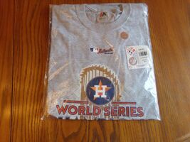 HOUSTON ASTROS 2017 WORLD SERIES CHAMPIONS Gray T-Shirt NIP W/Orig. Stic... - $11.87