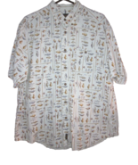 Woolrich Shirt Men's XLarge Button Down Fly Fishing Freshwater Fish Short Sleeve - $18.99