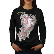 Wellcoda Way To Heaven Fantasy Womens Sweatshirt, Unicorn Casual Pullover Jumper - £22.74 GBP+
