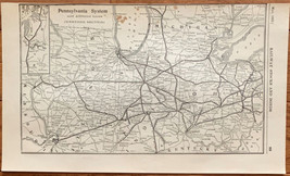 1923 Antique Pennsylvania System Western Section Map Vintage Railway Map - £7.51 GBP