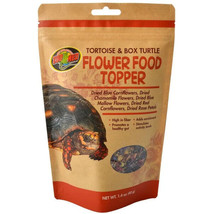 Zoo Med Tortoise &amp; Box Turtle Flower Food Topper - .21 oz Fiber Healthy Gut - £6.19 GBP