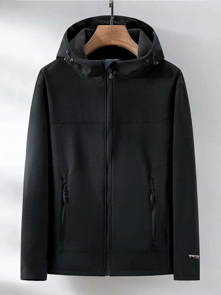 Men&#39;s  2023 New Casual Soft Jackets Hooded Windbreaker Outwear Plus Size Zip Poc - £338.62 GBP