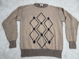 IZOD Club Men’s XL Sweater Pullover Geometric Argyle Made In USA VTG Preppy - £8.81 GBP