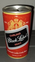 Vintage Empty Pull Tab Beer Can Carling Black Label Beer Red 12 Oz. - £3.95 GBP