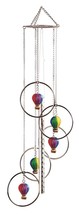 Colorful Hot Air Balloons Aircraft With Wicker Baskets Wind Chime Figurine - £27.90 GBP