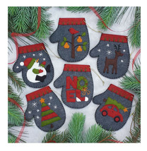 Charcoal Mittens Christmas Ornament Sewing Kit K0616 - £19.71 GBP