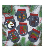 Charcoal Mittens Christmas Ornament Sewing Kit K0616 - £20.04 GBP