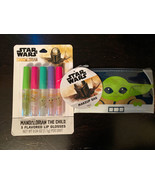Star Wars The Mandalorian The Child Baby Yoda makeup Bag Set &amp; Chapstick - £14.94 GBP