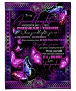 To My Granddaughter Blanket Gift For Little Girl Love Grandma Purple Bla... - $33.28+