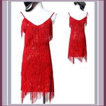 FLAPPER GIRL Fringed Tassel Sequined Mini Roaring 20's Costume in Five Colors image 2